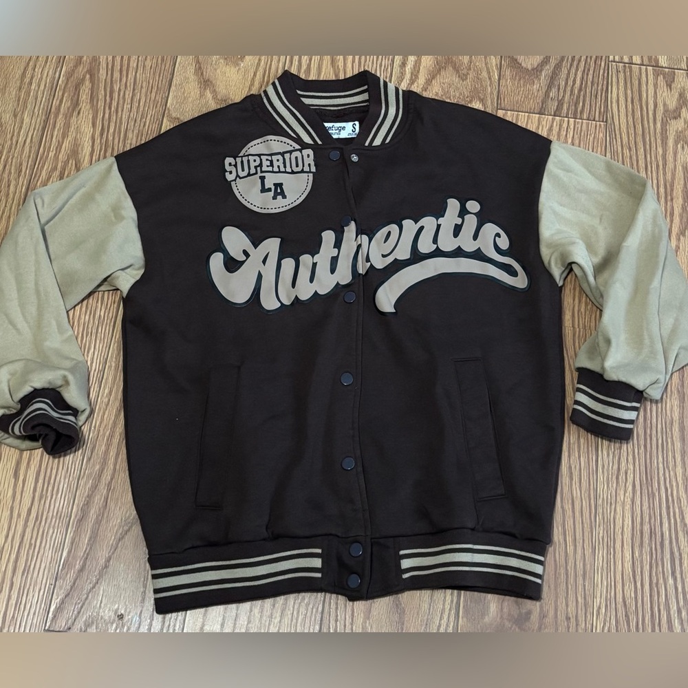 Charlotte Russe Varsity Jacket with Authentic Patches